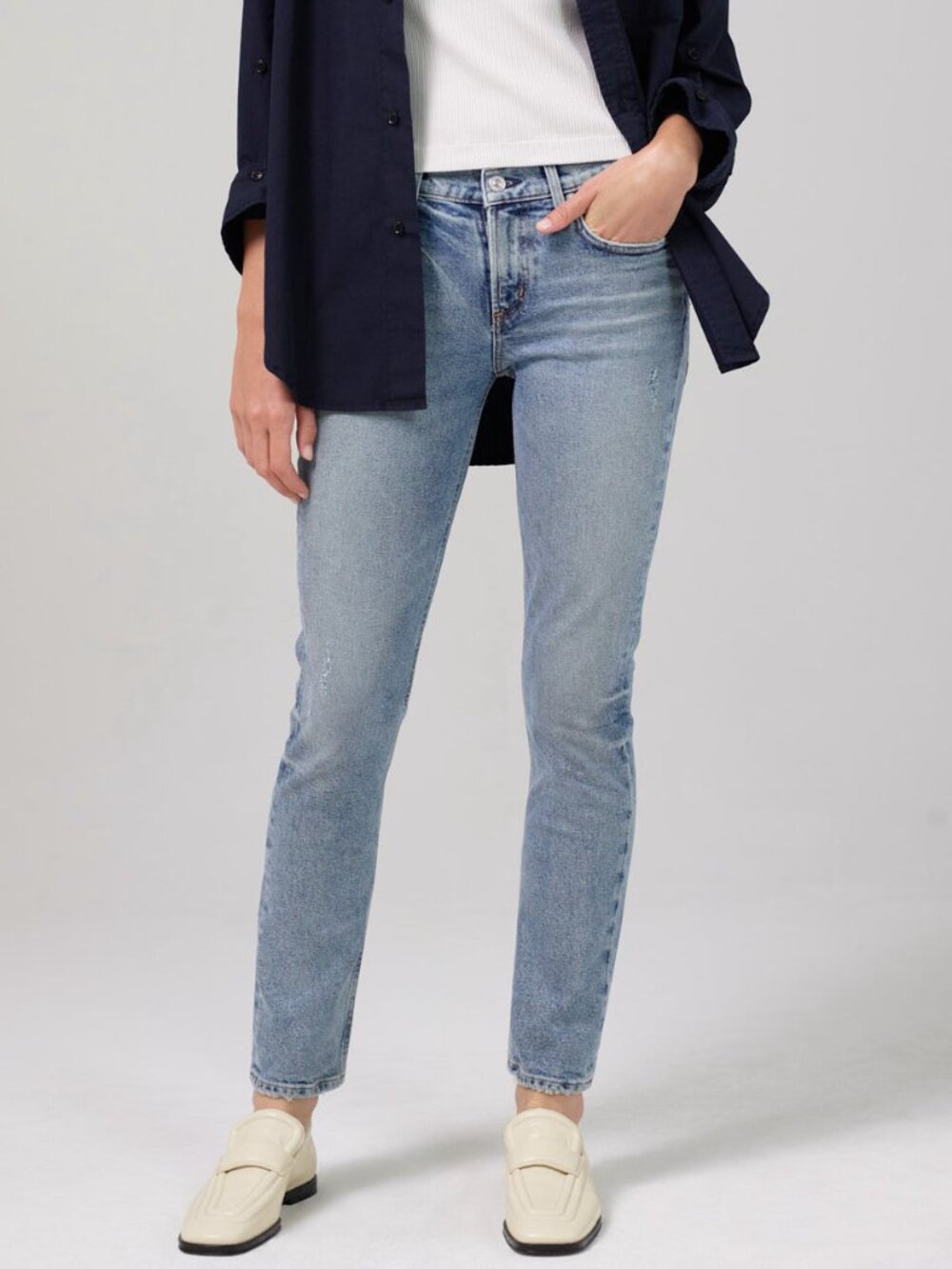 CITIZENS OF HUMANITY inga low rise slim jeans in adorn (sz27)
